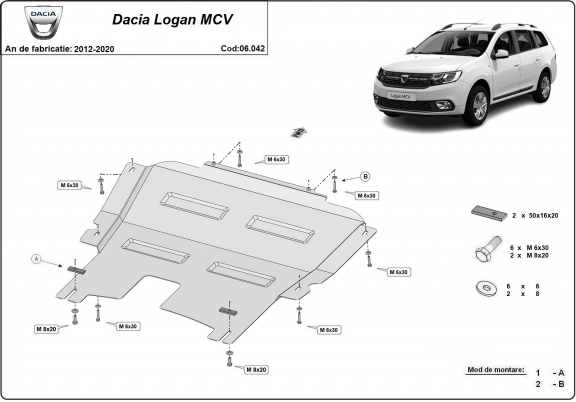 Kryt pod motor Dacia Logan MCV