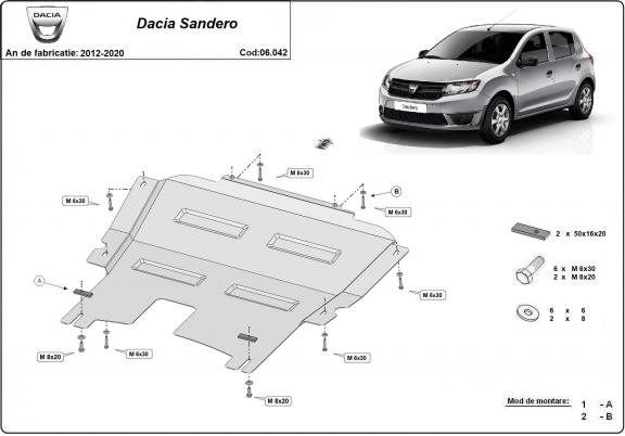 Kryt pod motor Dacia Sandero 2