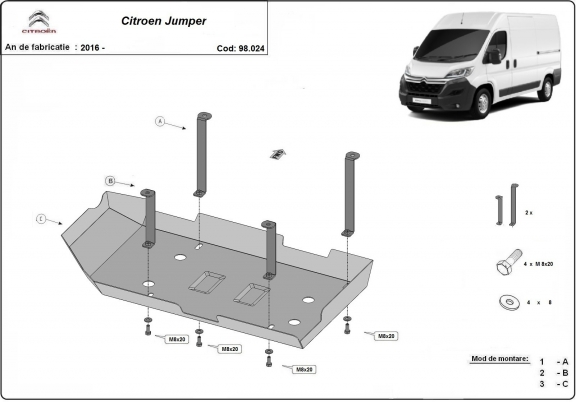 Kryt pod AdBlue Citroen Jumper