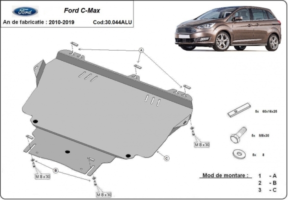 Hliníkový kryt pod motor Ford C-max
