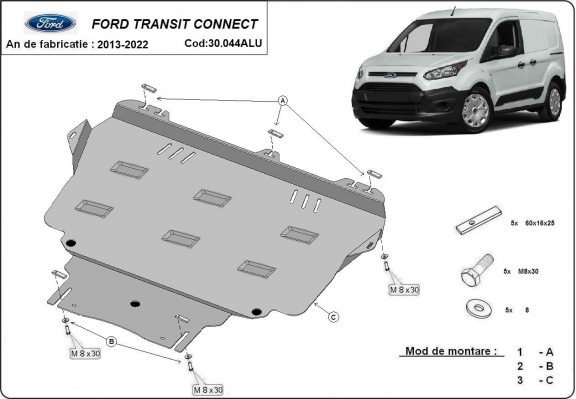 Hliníkový kryt pod motor Ford Transit Connect
