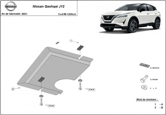 Hliníkový kryt pod diferenciál Nissan Qashqai