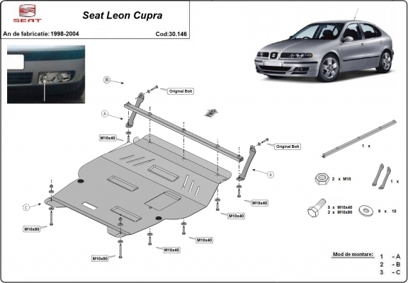 Kryt pod motor Seat Leon Cupra Mk1
