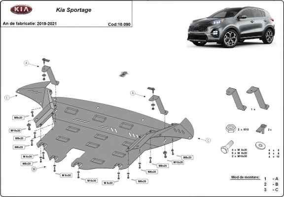 Kryt pod motor Kia Sportage