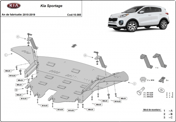 Kryt pod motor Kia Sportage