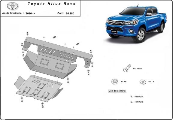 Kryt pod motor Toyota Hilux Revo