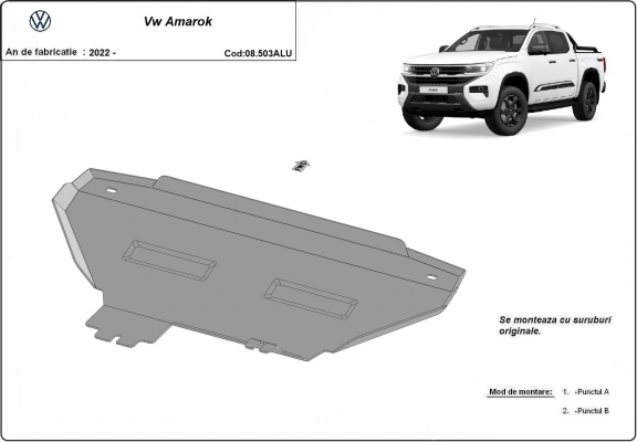 Hliníkový kryt pod chladič Volkswagen Amarok