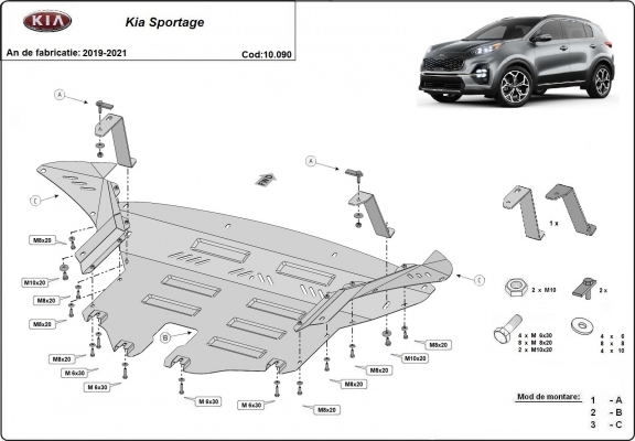 Kryt pod motor Kia Sportage