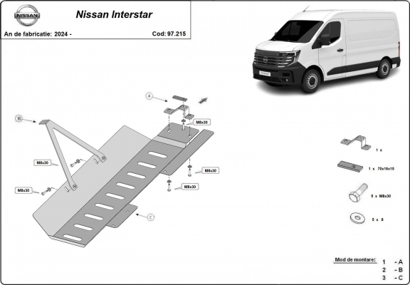 Kryt pod EGR, system STOP&GO / katalyzator/cat lock Nissan Interstar