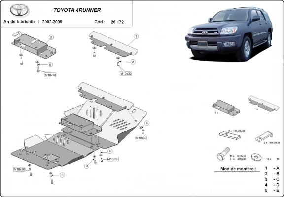 Kryt pod motor Toyota 4Runner