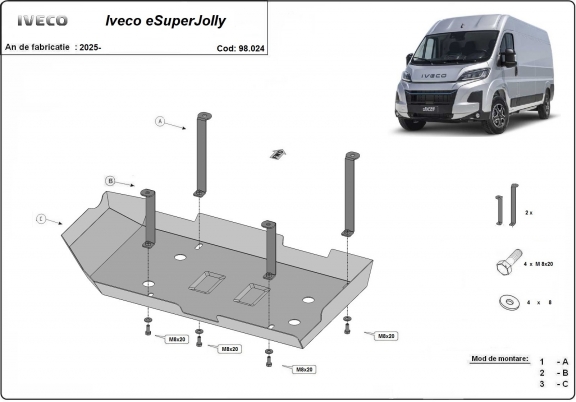 Kryt pod AdBlue Fiat Iveco eSuperJolly