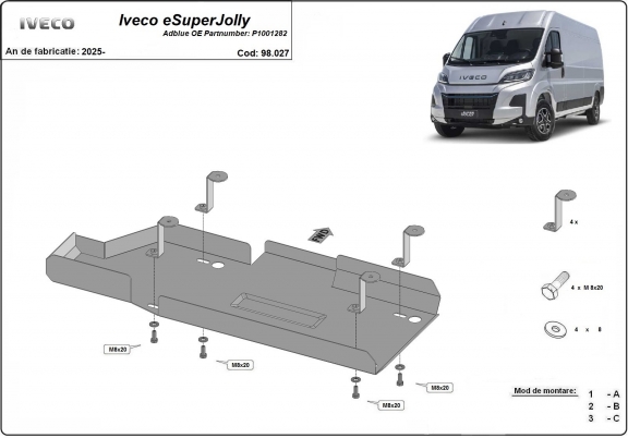 Kryt pod AdBlue Iveco eSuperJolly