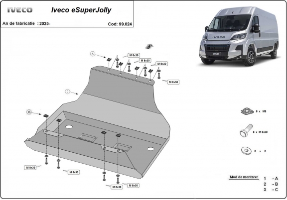 Kryt pod nádrž Iveco eSuperJolly