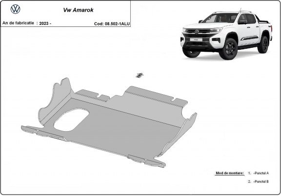 Kryt pod motor hliník Volkswagen Amarok