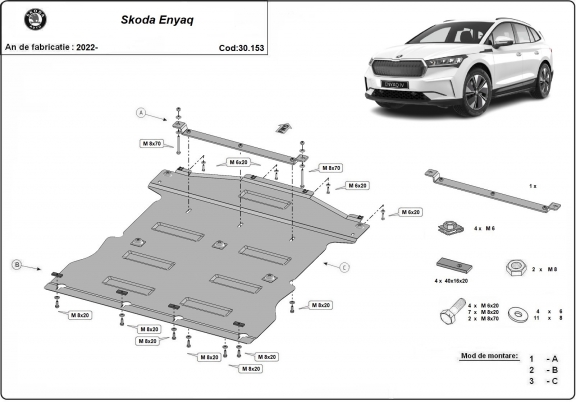 Kryt pod motor Skoda Enyaq