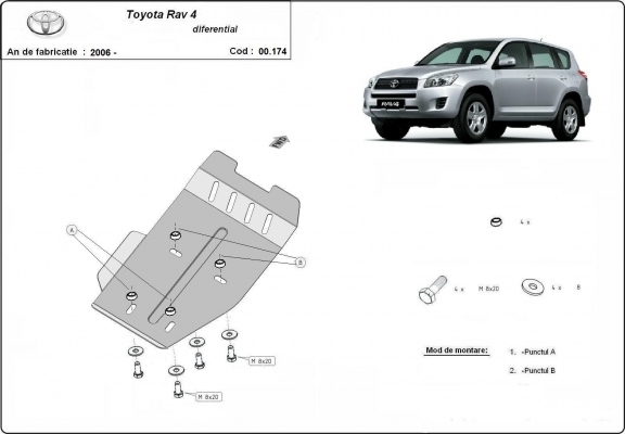 Kryt pod diferenciál Toyota RAV 4