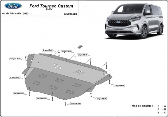 Kryt pod motor Ford Tourneo Custom PHEV