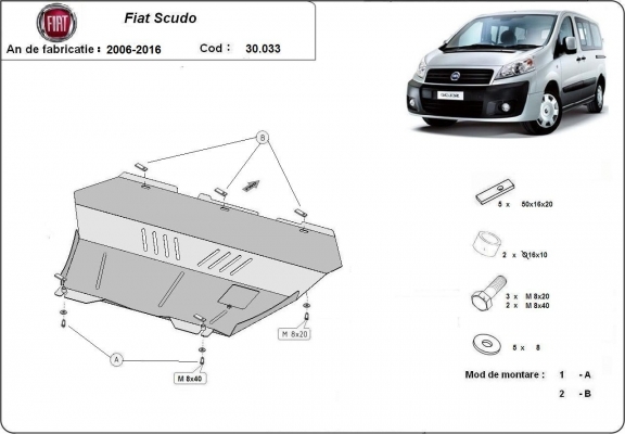 Kryt pod motor Fiat Scudo