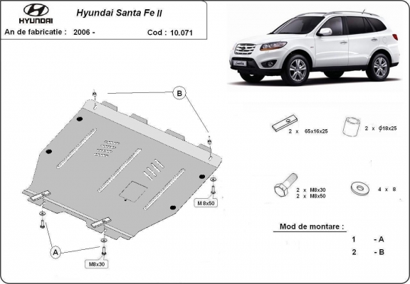 Kryt pod motor Hyundai Santa Fe