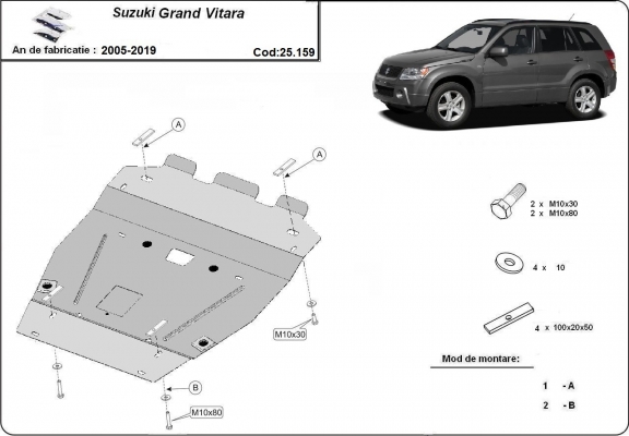 Kryt pod motor Suzuki Grand Vitara - propagační balíček