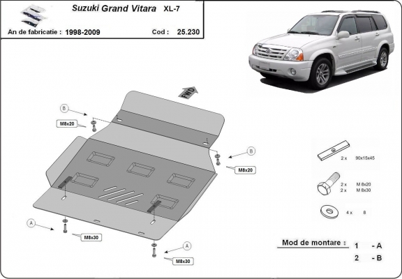 Kryt pod motor Suzuki Grand Vitara XL-7