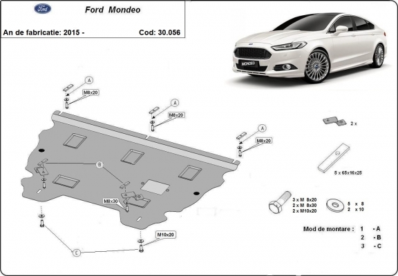 Kryt pod motor Ford Mondeo 5