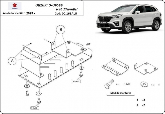 Kryt pod motor Suzuki S-Cross - propagační balíček hliník