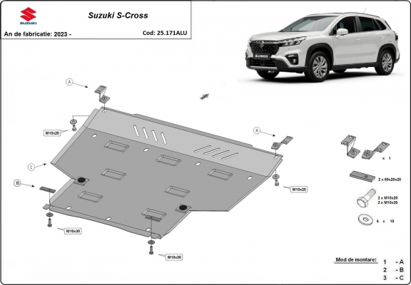 Kryt pod motor Suzuki S-Cross - propagační balíček hliník