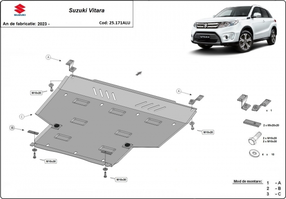 Kryt pod motor Suzuki Vitara - propagační balíček hliník
