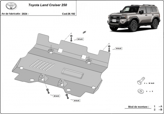 Kryt pod motor Toyota Land Cruiser - propagační balíček