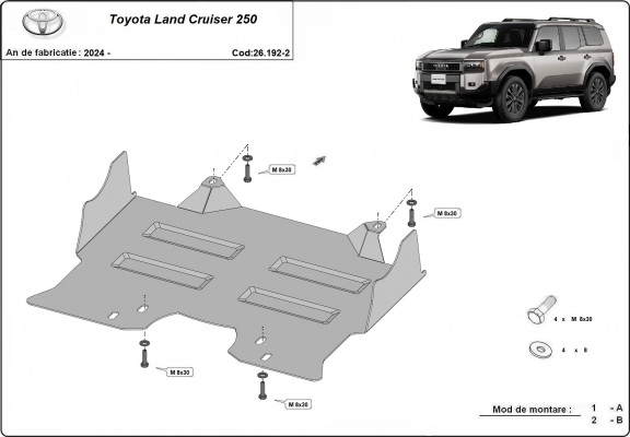 Kryt pod motor Toyota Land Cruiser - propagační balíček