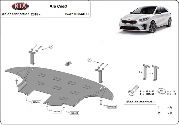 Hliníkový kryt pod motor Kia C eed
