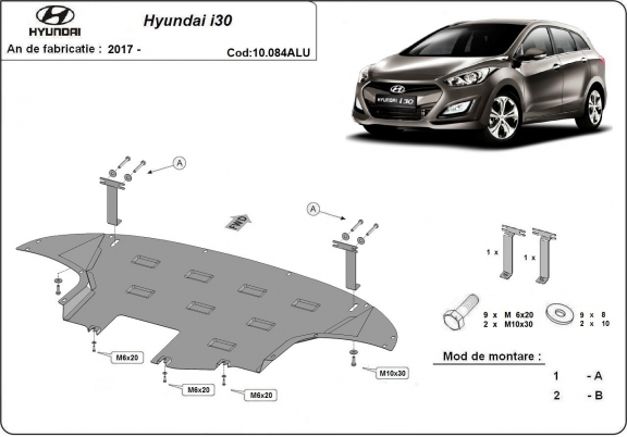 Hliníkový kryt pod motor Hyundai i30
