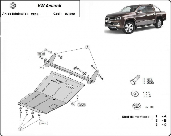 Kryt pod motor Volkswagen Amarok