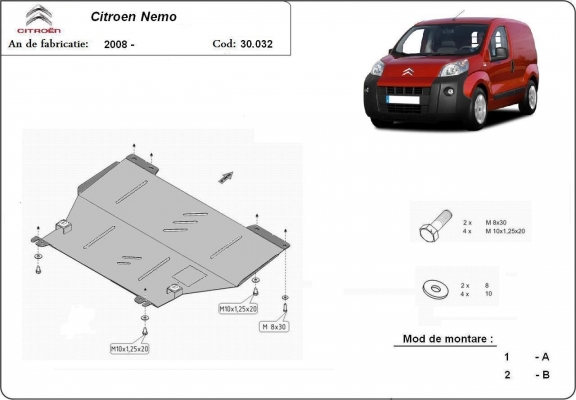 Kryt pod motor Citroen Nemo