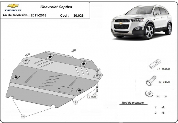 Kryt pod motor Chevrolet Captiva