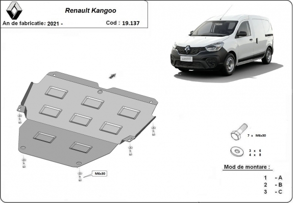 Kryt pod motor Renault Kangoo 