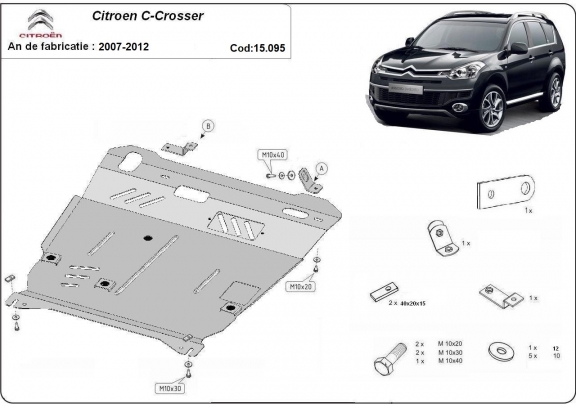Kryt pod motor Citroen C - Crosser