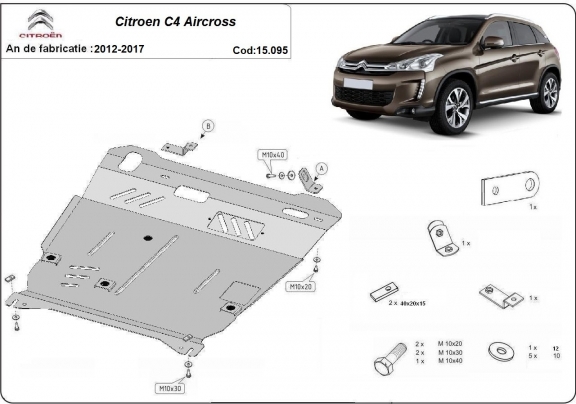 Kryt pod motor Citroen C4 Aircross
