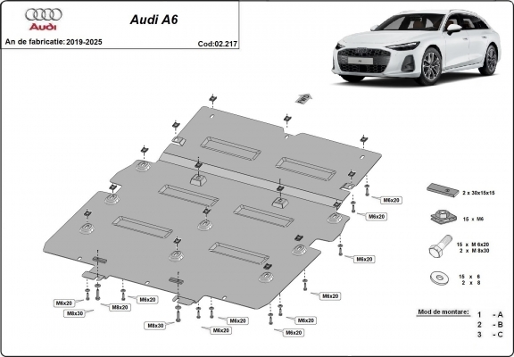 Kryt pod převodovka Audi A6 A6