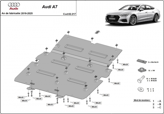 Kryt pod převodovka Audi A7 A7