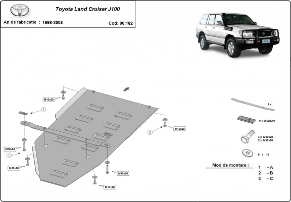 Kryt pod převodovka Toyota Land Cruiser J100