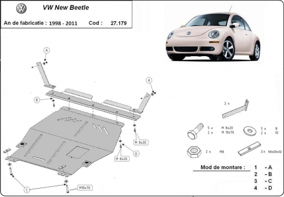 Kryt pod motor Volkswagen New Beetle