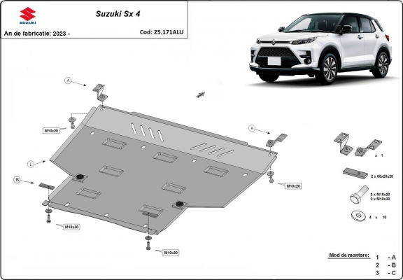 Kryt pod motor hliník Suzuki SX4 
