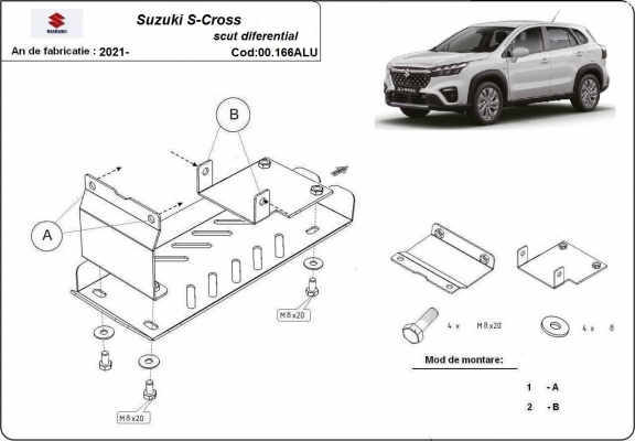 Hliník - Kryt pod diferenciál Suzuki S-Cross