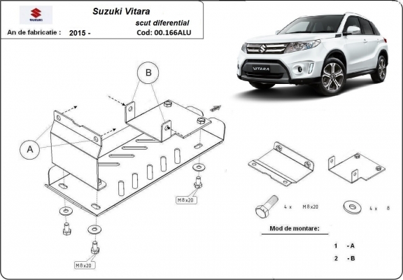Hliník - Kryt pod diferenciál Suzuki Vitara