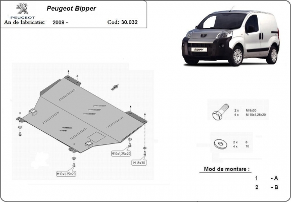 Kryt pod motor Peugeot Bipper