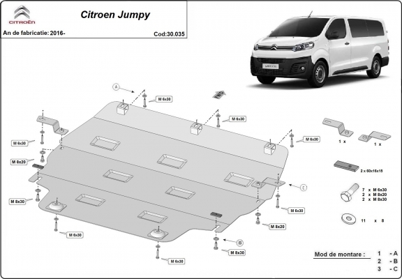 Kryt pod motor Citroen Jumpy