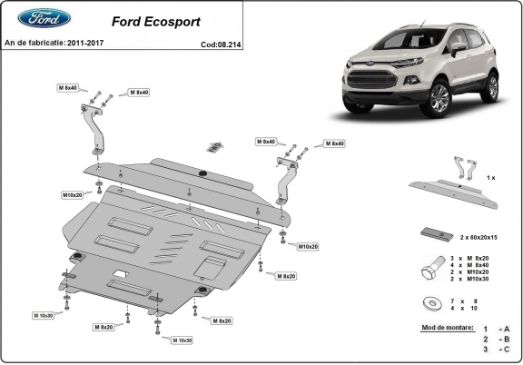 Kryt pod motor   Ford EcoSport