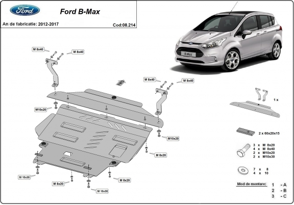 Kryt pod motor Ford B-Max